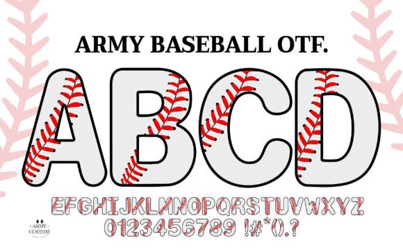 Army Baseball Font: A Decorative Typeface Built to Hit a Home Run