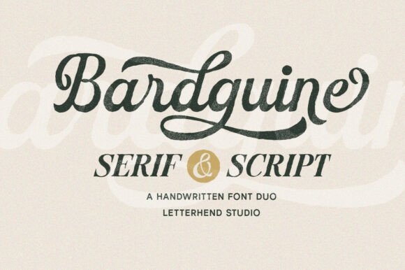 Bardguine Serif Script Duo Font: Where Vintage Serif Meets Elegant Script
