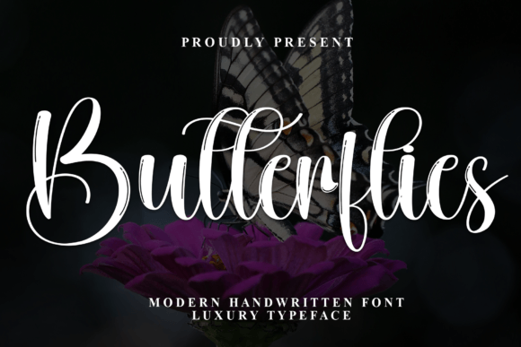 Butterflies Font: A Delicate Script for Handcrafted Elegance in Design