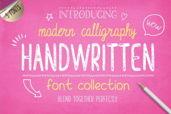Handwritten Font Collection: A Versatile Type Set for Modern Design