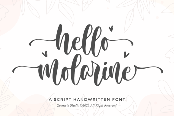 Hello Molarine Font: A Delicate Script for Elegant Design