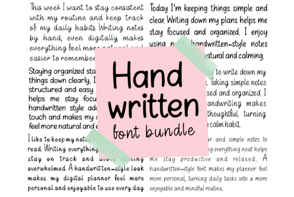Rediscovering the Art of Personal Expression with the Handwritten Font Bundle