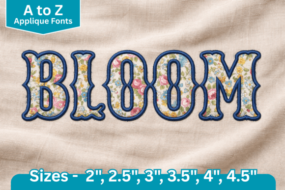 Satin Line Edge Applique Font for Embroidery