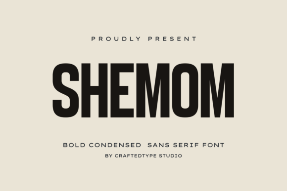 Shemom Font: A Bold Condensed Sans Serif for Impactful Design