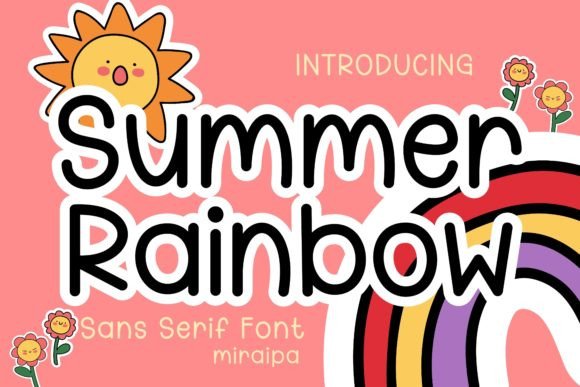 Summer Rainbow Font: Playful Typography for Designers